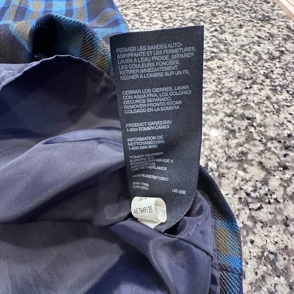 💙Tommy Hilfiger Navy and Blue Plaid Midi Dress - Picture 10 of 14